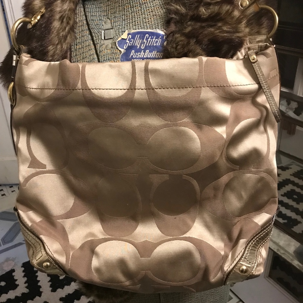 Vintage Coach Gold Metallic bag